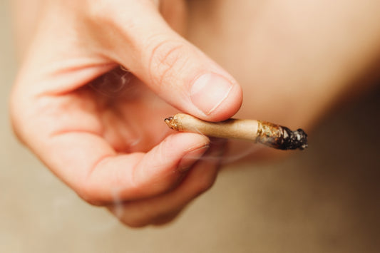 a person holding a cigarette in their hand